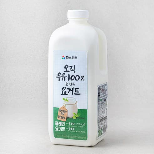 파스퇴르 우유로만든 플레인 요거트, 1.8L, 1개입, 1개 제품 이미지