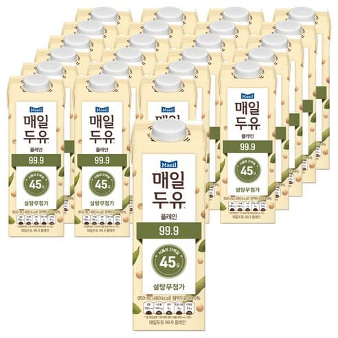 매일두유 99.9 플레인, 950ml, 12개 제품 이미지