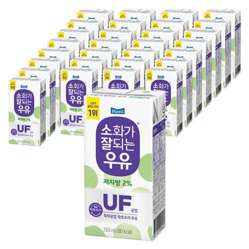 매일유업 소화가 잘되는 우유 저지방, 190ml, 24개 제품 이미지