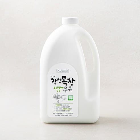 건국유업 무항생제인증 착한목장 우유, 2.3L, 1개 제품 이미지