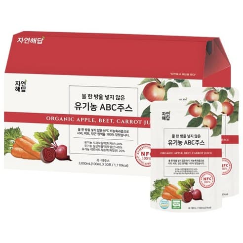 자연해답 유기농 ABC쥬스 NFC 착즙 원액, 3L, 2개 제품 이미지