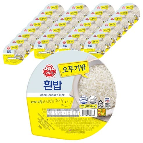 오뚜기 흰밥, 210g, 12개 제품 이미지