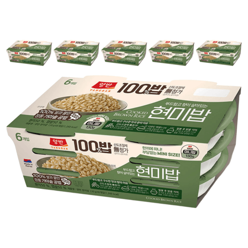 양반 100밥 현미밥, 130g, 24개 제품 이미지