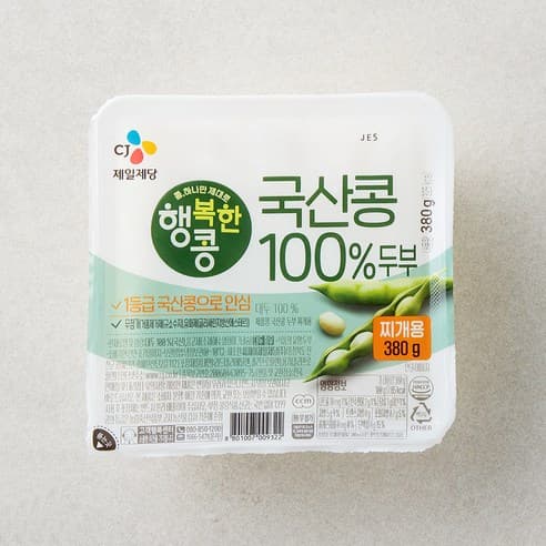 CJ제일제당 국산콩 두부 찌개용, 380g, 2개 제품 이미지