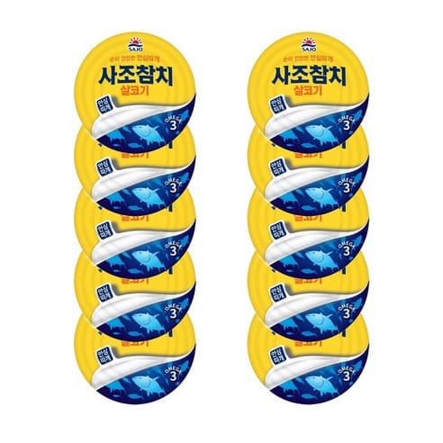 사조대림 사조참치 살코기 안심따개, 6개, 85g 제품 이미지
